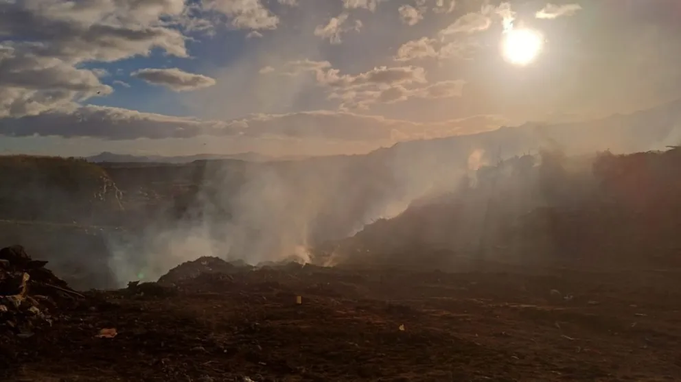 Estado del incendio este martes por la mañana. Imagen aportada por Protección Civil.