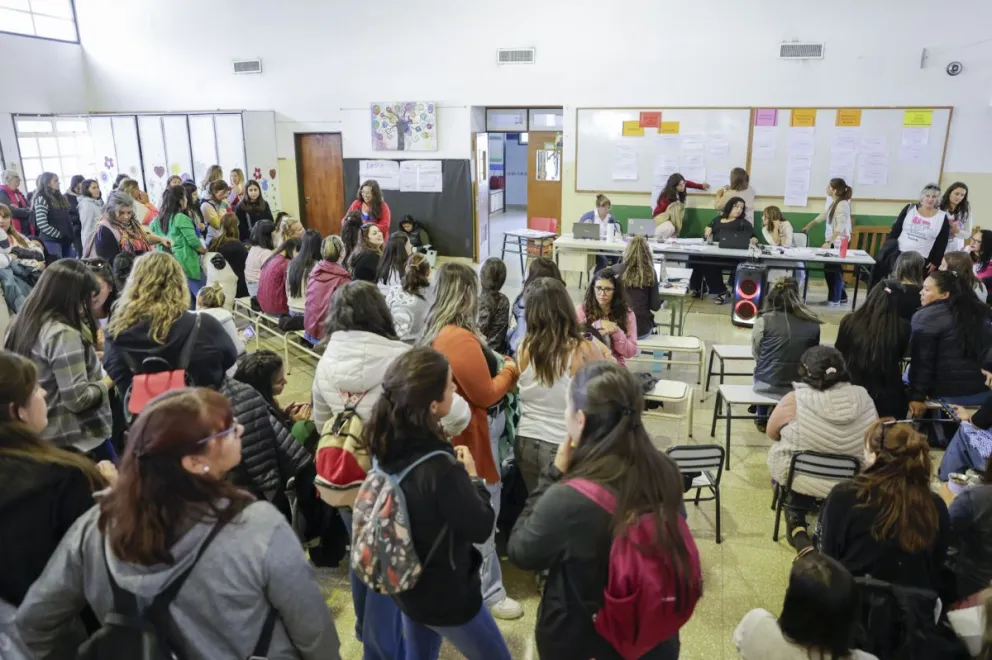 Se manifestaron en el Jardín 39. Fotos Eugenia Neme.