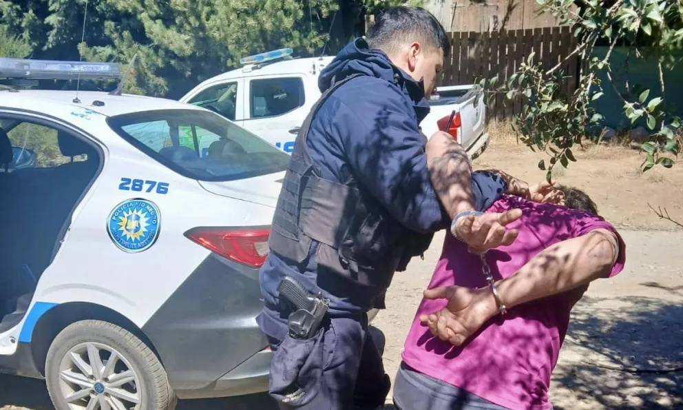 El detenido intentó escapar. Foto: Policía de Río Negro. 