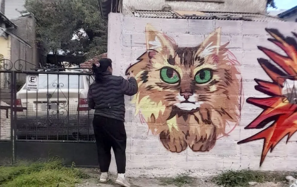 Bariloche vuelve a consolidarse como punto de referencia para el graffiti. 