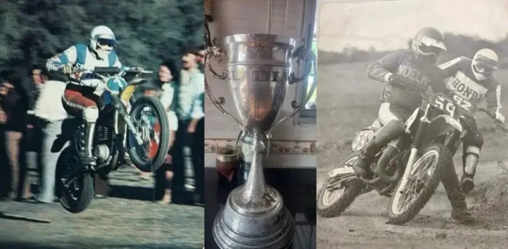 Las fotos y los trofeos del recuerdo de competiciones diferentes / Foto sanjoseahora.com.uy