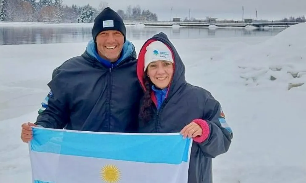 Roxana Pescader y Alejandro Mansilla, felices. 