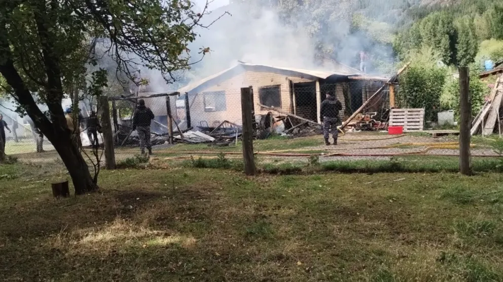 Momentos del momento del incendio. 