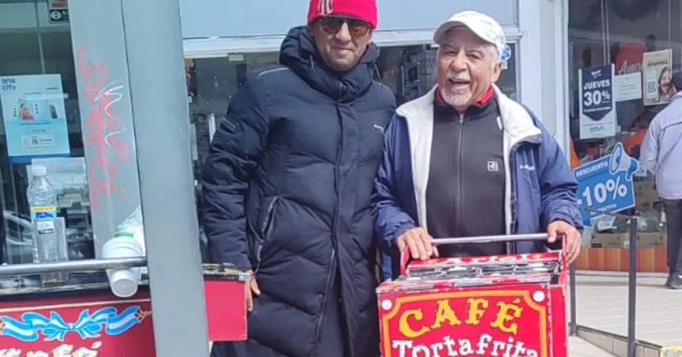 Diego y Ramón, cafeteros muy reconocidos en Bariloche.