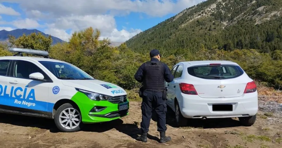 El vehículo en Villa Los Coihues.