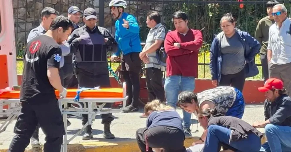 Minutos después del accidente que le dejó secuelas irreversibles al hombre atropellado.