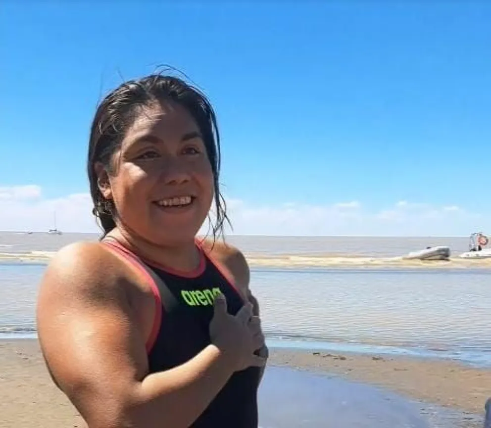 La alegría en la llegada. Imagen Facebook Punta Lara.  