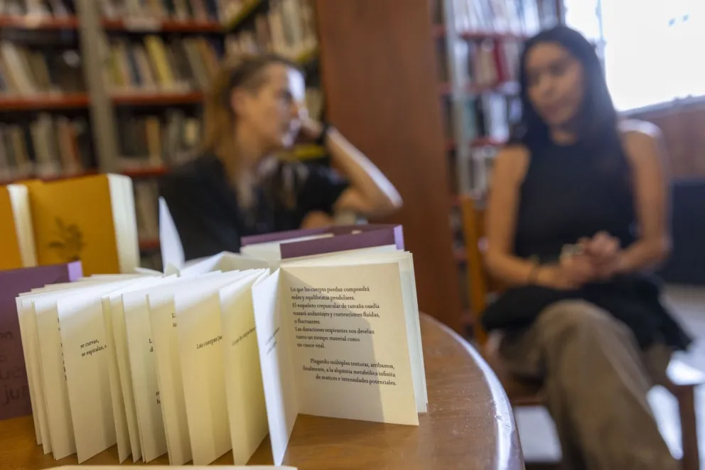 En la Biblioteca se desarrolla un encuentro de autores locales (fotos: Eugenia Neme).