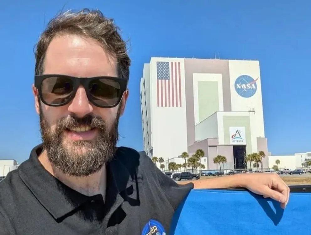 El ingeniero oriundo de Comodoro Rivadavia formó parte de una delegación que viajó a Estados Unidos. Fotos Instagram.