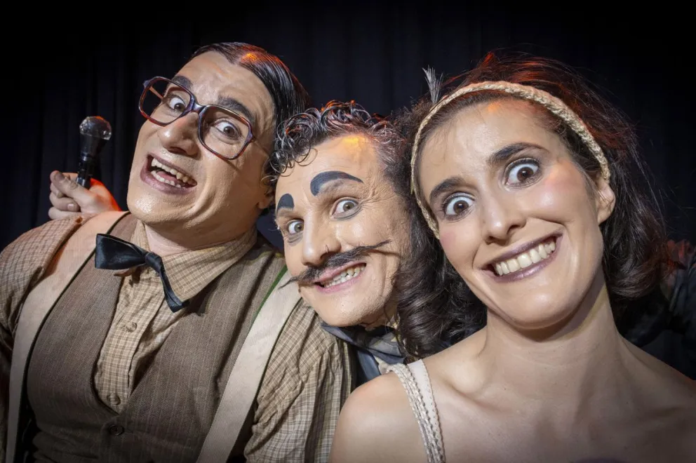 Integrantes de Pim Pam Pum, el elenco fundador del Da para Reír. Foto: Pablo Candamil.