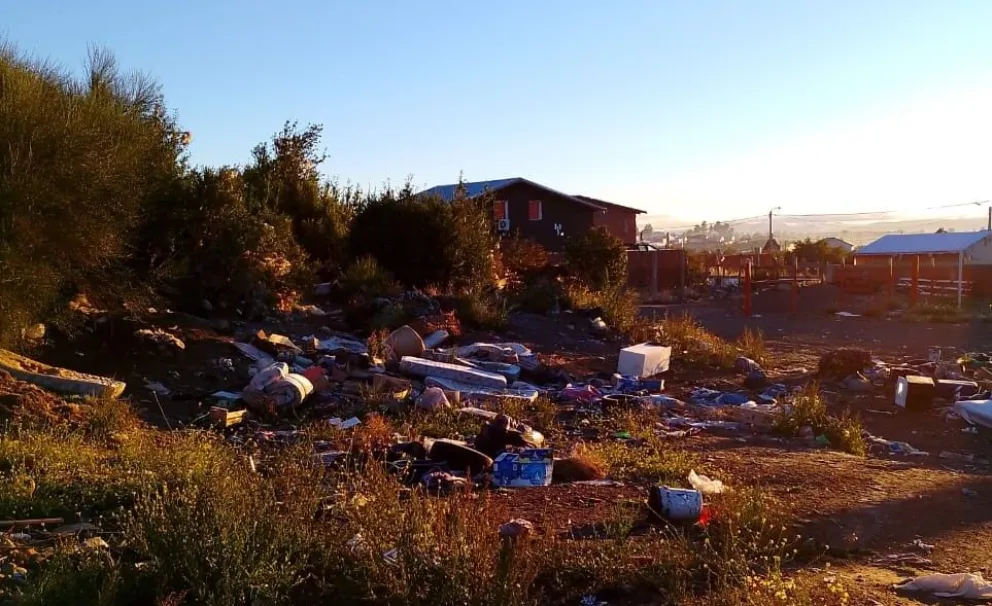 El "Valle de la basura" en el Alto de Bariloche. 