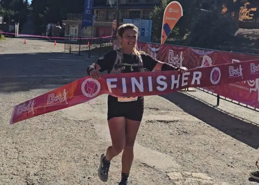 Una de las ganadoras llegando al tramo final. 