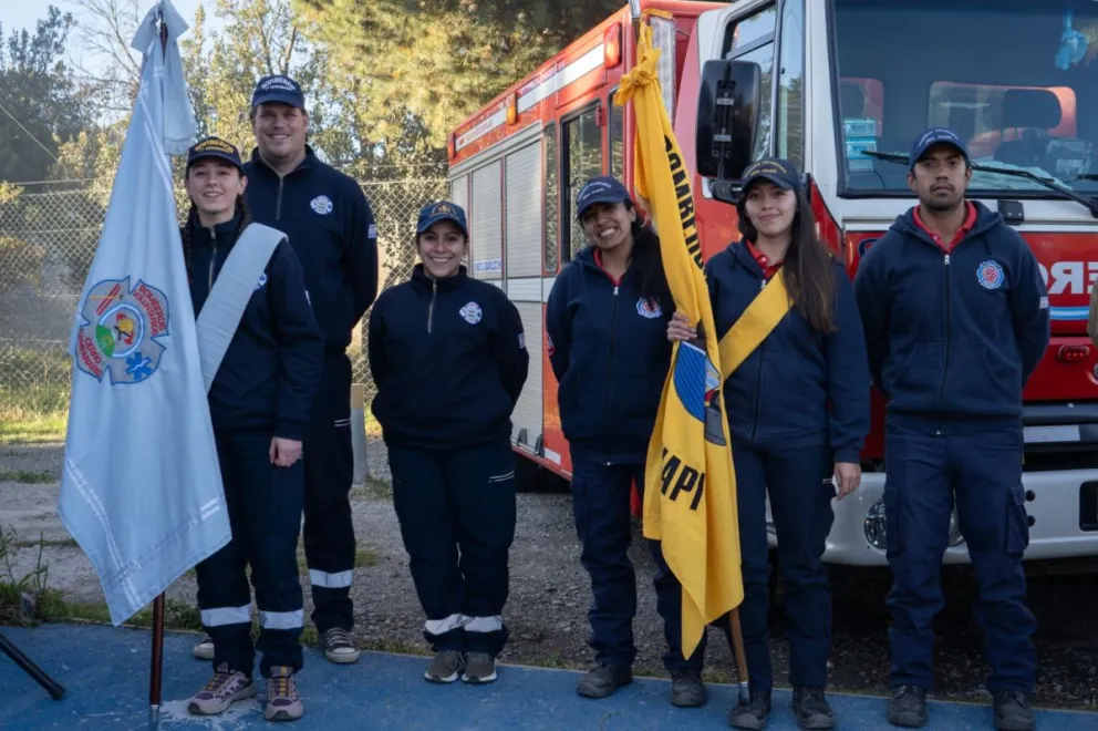 Uno de los dos destacamentos del cuartel de Bomberos Voluntarios Bariloche.
