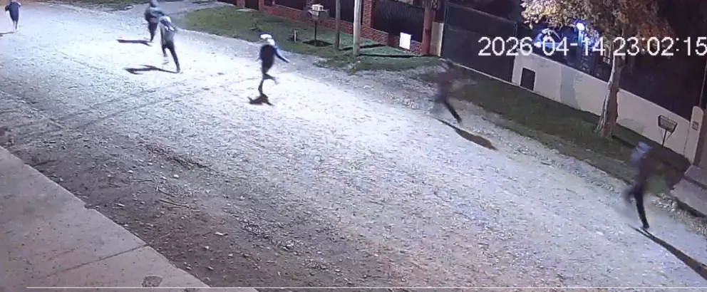 El momento en el que quedó el supuesto escape registrado en video.