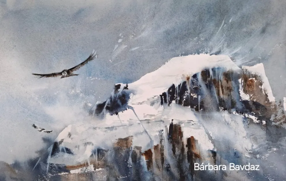 La obra que la barilochense expuso en Italia el año pasado.