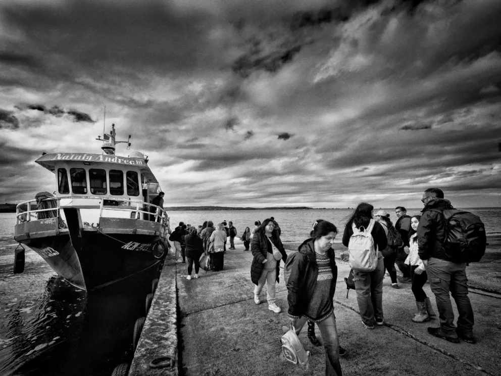 Arribo de la lancha "Nataly Andrea III" en la isla Tranqui. Febrero de 2025.