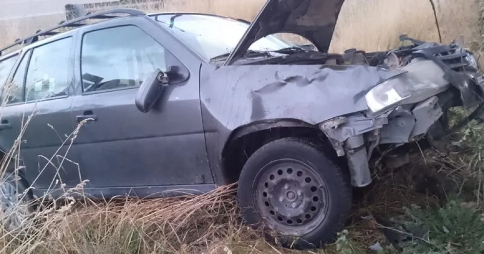 El estado de uno de los vehículos involucrados en el incidente vial.