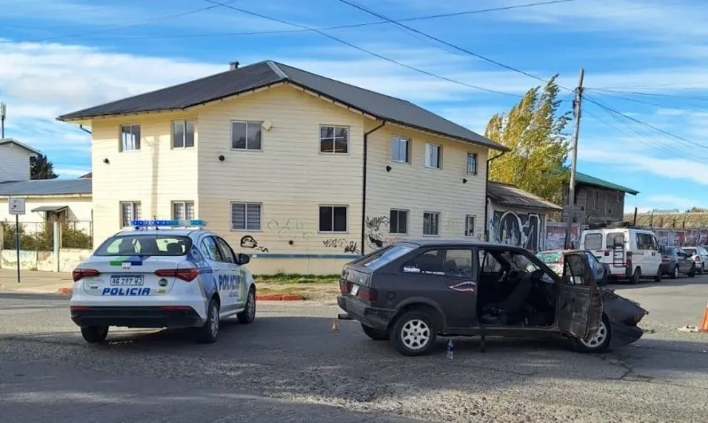 Momentos posteriores al choque. Foto Noticias Limay