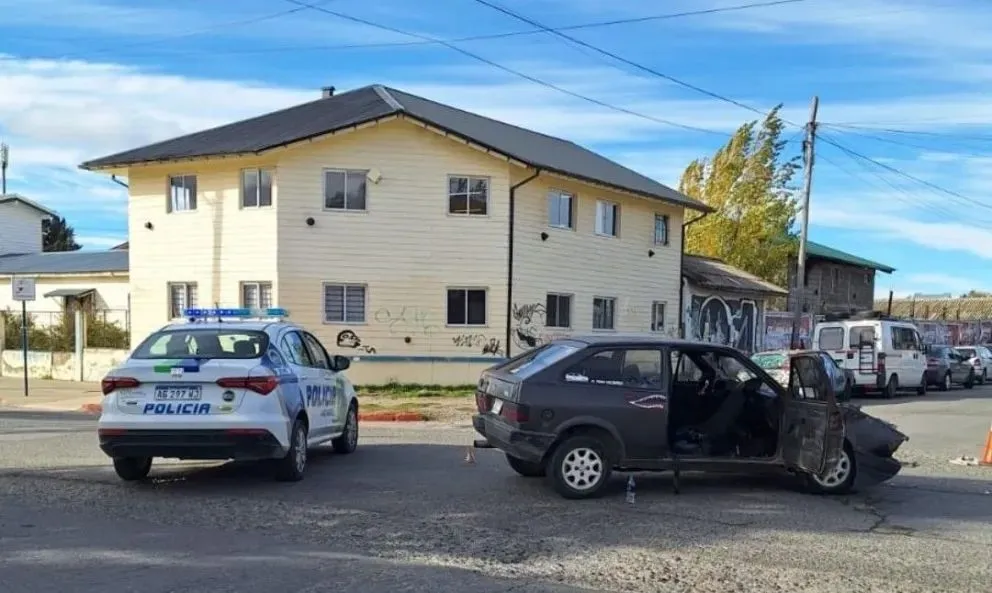 Momentos posteriores al choque. Foto Noticias Limay