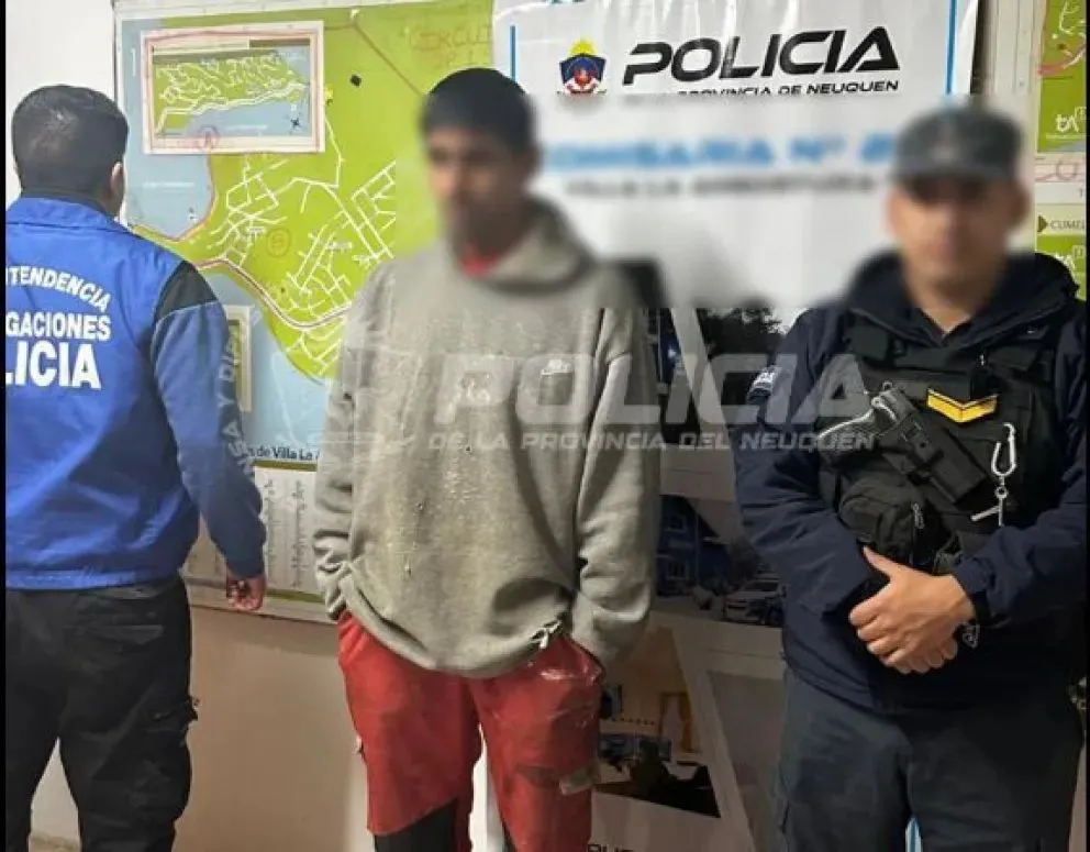 El momento de la detención. Foto Diario Andino