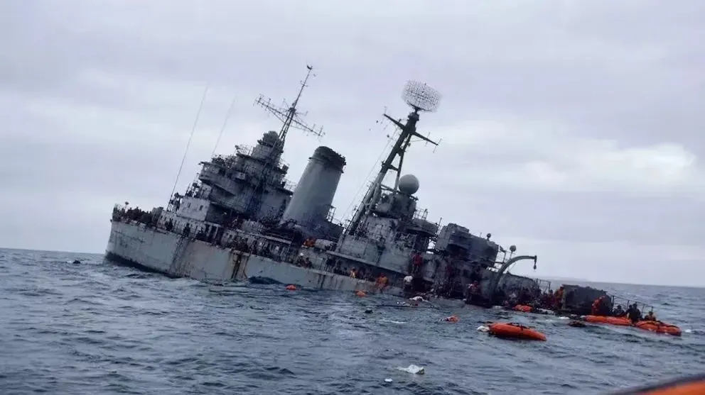 El Crucero A.R.A General Belgrano fue atacado y hundido por dos torpedos lanzados desde un submarino británico el domingo 2 de mayo de 1982. Foto archivo