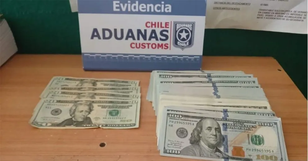 Superaba la cifra permitida en el control aduanero.
