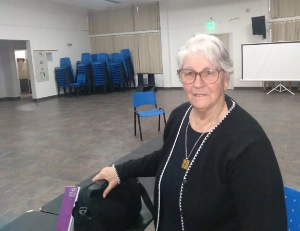 Marta Maffei recordó la etapa de la Carpa Blanca docente. Fotos gentileza.