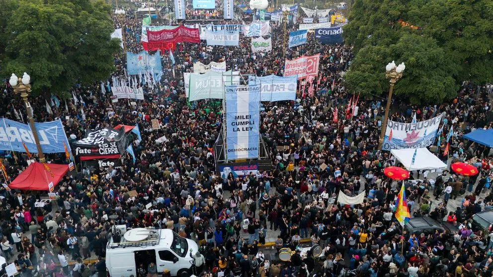 Es la cuarta Marcha Federal Universitaria desde la asunción de Milei como presidente.