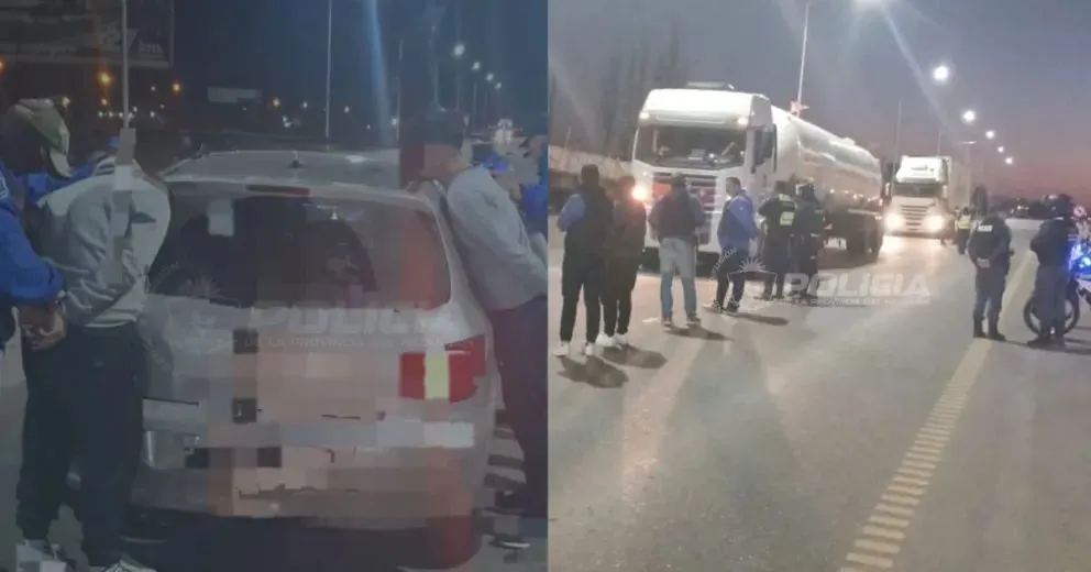 Los dos sospechosos fueron interceptados cuando regresan al país desde Chile. Foto: Policía de Neuquén