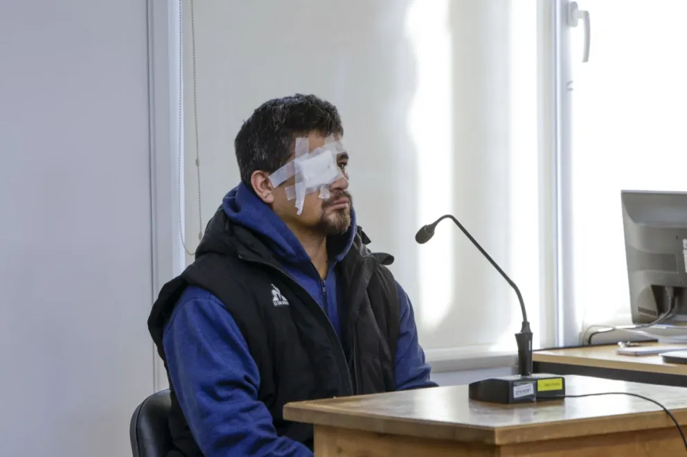 Franco Ali González, uno de los acusados por el crimen del comerciante. Foto de Eugenia Neme.