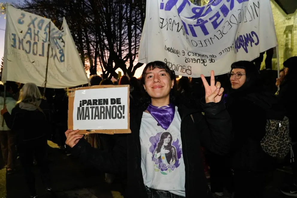 Uno de los momentos de la marcha del 3 de junio. Fotos Facu Pardo 