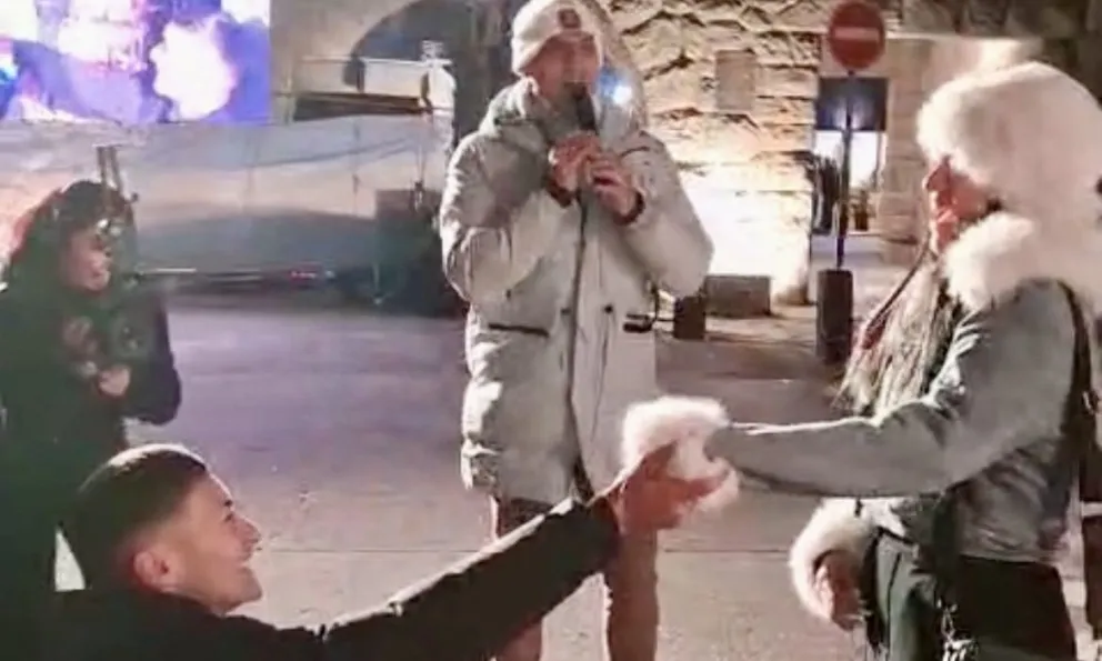 Momento emotivo en la previa del partido de la Selección Argentina. 