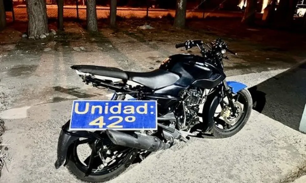 La moto fue secuestrada y puesta a disposición de la Justicia. 