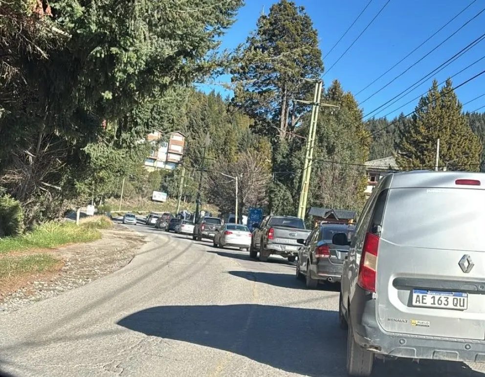 Así estaba la Av. Pioneros de cara al segundo partido de la selección argentina. 