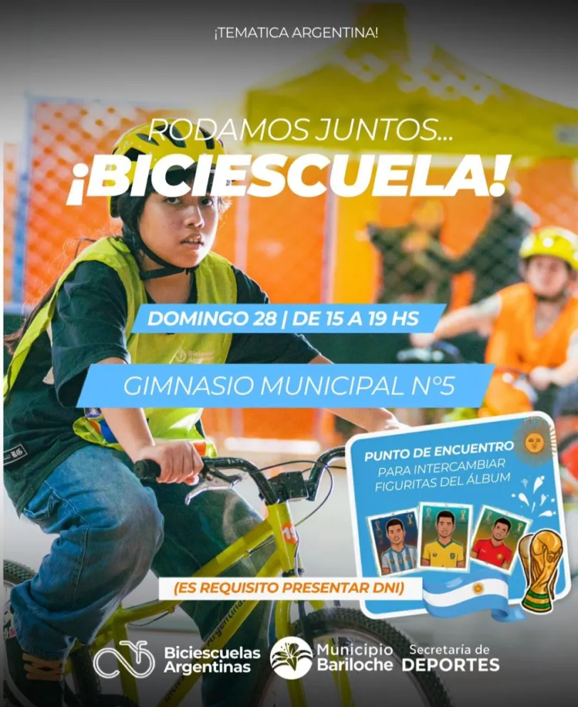 Nueva jornada de Biciescuela con temática de Argentina. 