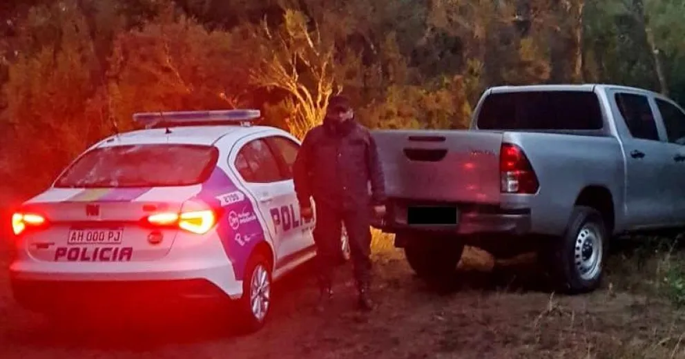 El vehículo fue detectado en marco de recorridas de prevención. Imagen de la Policía de Río Negro.