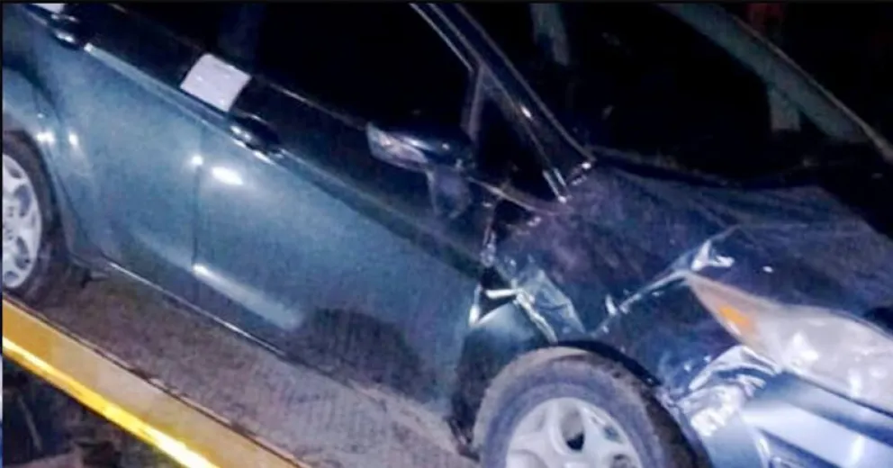 El vehículo fue trasladado al Gabinete de Criminalística.