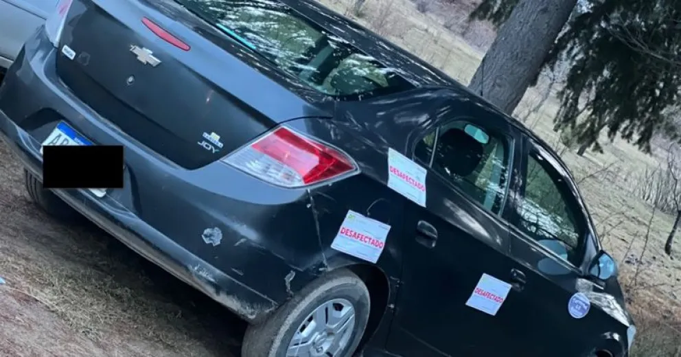El vehículo que fue secuestrado por no contar con la oblea de la RTO vigente.