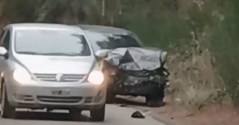 Uno de los vehículos involucrados en el siniestro vial de este domingo.