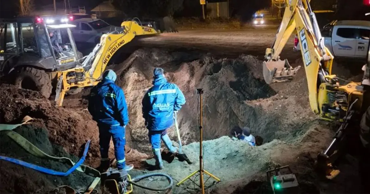 Aguas Rionegrinas finalizó un complejo operativo de reparación en Bariloche