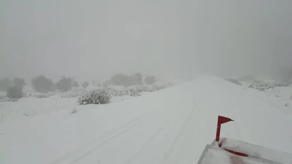 Ruta 40 se encuentra cortada debido a las condiciones climáticas. Foto Vialidad Nacional.
