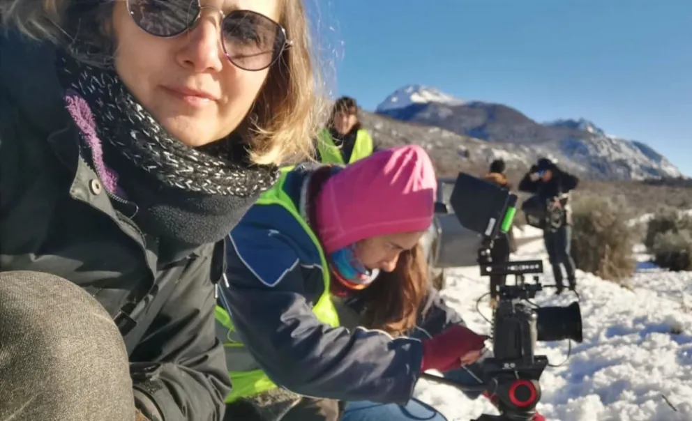 Natalia en primer plano, en un rodaje anterior.