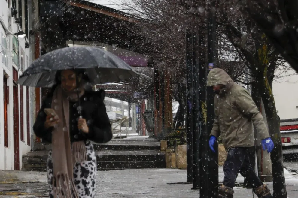 La nieve vuelve a ser protagonista en Bariloche. Foto: Eugenia Neme