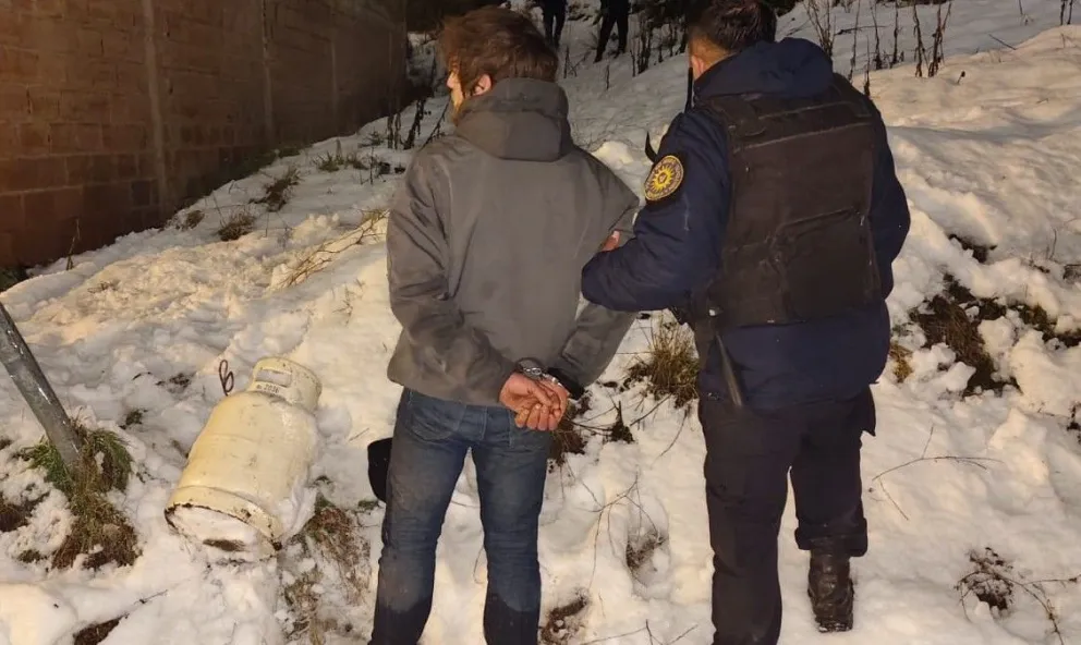 El momento de la detención. 