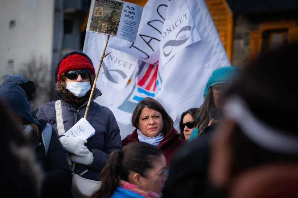 Celeste Ratto (centro) en una movilización anterior.