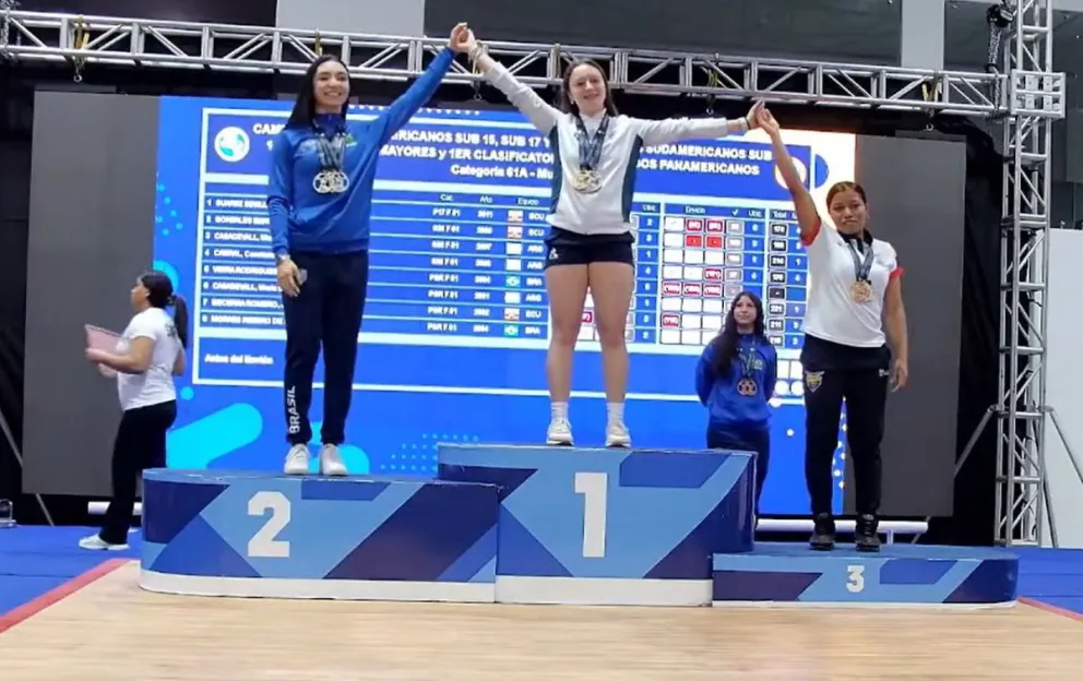 La rionegrina volvió a lucirse en la competencia internacional. Fotos gentileza.