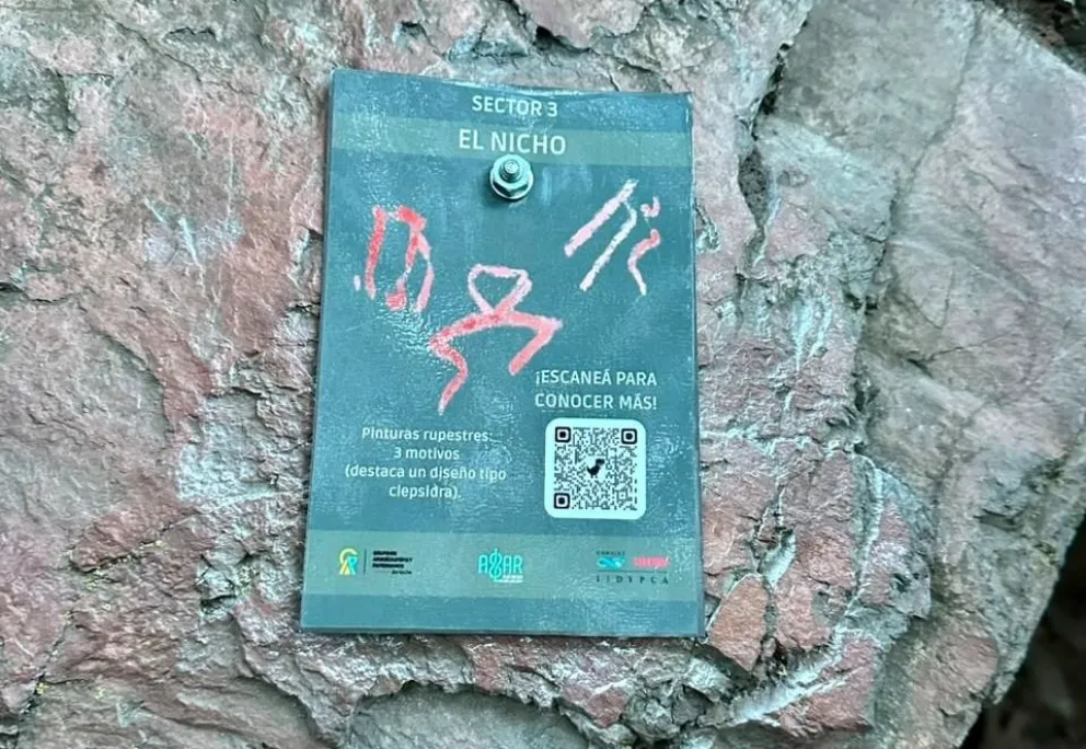 En el sector, se identificaron tres áreas con mayor concentración de pinturas. Fotos gentileza.