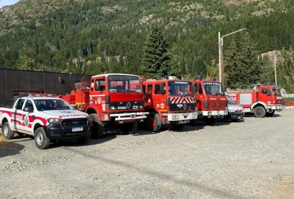 Bomberos Voluntarios de Lago Puelo tuvieron varias intervenciones en lo que va del año. Foto Info Chucao 