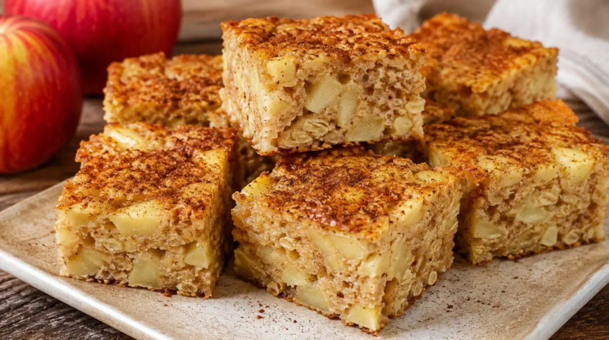 Cómo hacer cuadraditos de manzana, avena y coco en 20 minutos