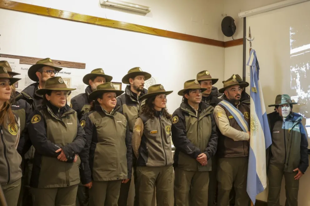 El acto por el Día del Guardaparque Nacional se llevó a cabo en el Museo de la Patagonia. Fotos Eugenia Neme.